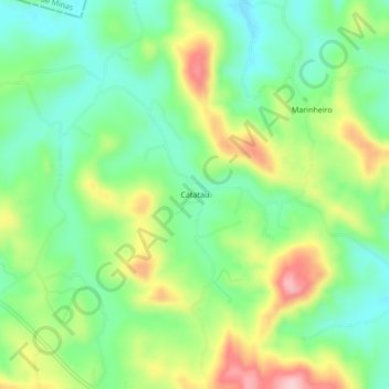 Carte topographique Catatau, altitude, relief