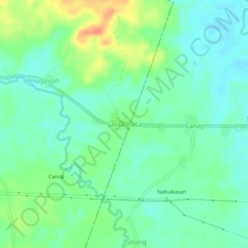 Carte topographique Santa Rosa, altitude, relief