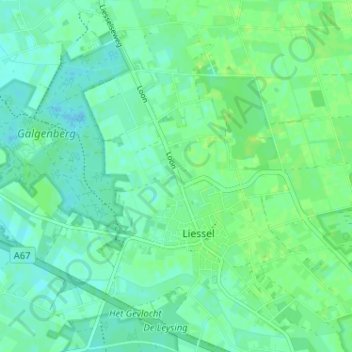 Carte topographique Loon, altitude, relief