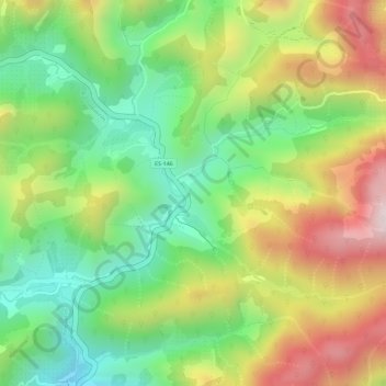 Carte topographique São Marcos, altitude, relief