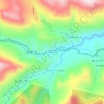 Carte topographique Record, altitude, relief