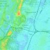Carte topographique Overveen, altitude, relief