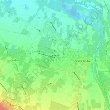 Carte topographique La Vanga, altitude, relief