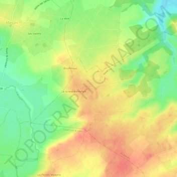 Carte topographique Varenne, altitude, relief