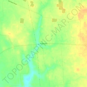 Carte topographique Pricetown, altitude, relief