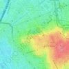 Carte topographique Grotte artificielle du parc des Buttes-Chaumont, altitude, relief