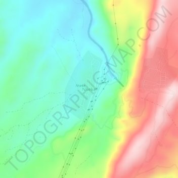 Carte topographique Nseke, altitude, relief