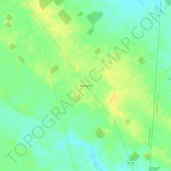 Carte topographique Memphis, altitude, relief