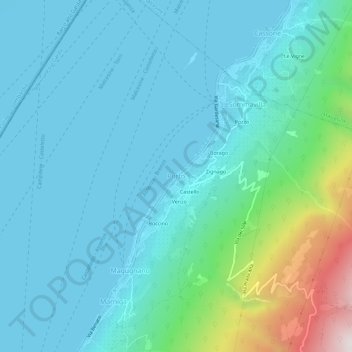 Carte topographique Porto, altitude, relief