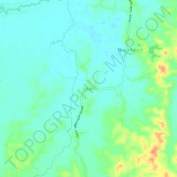 Carte topographique Utan, altitude, relief