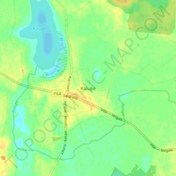 Carte topographique Kalupe, altitude, relief