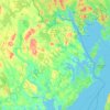 Carte topographique Bright Island, altitude, relief