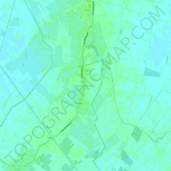 Carte topographique Montalbano, altitude, relief