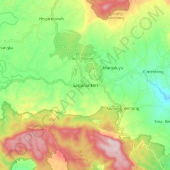 Carte topographique Sagaranten, altitude, relief