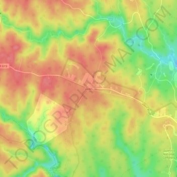 Carte topographique Joplin, altitude, relief