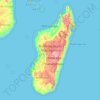 Carte topographique Madagaskar, altitude, relief