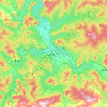 Carte topographique Mohe, altitude, relief
