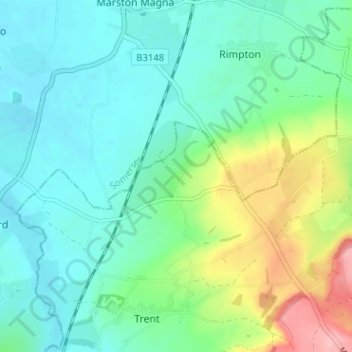 Carte topographique Adber, altitude, relief