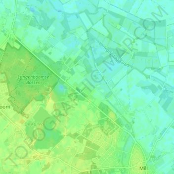 Carte topographique De Gagel, altitude, relief