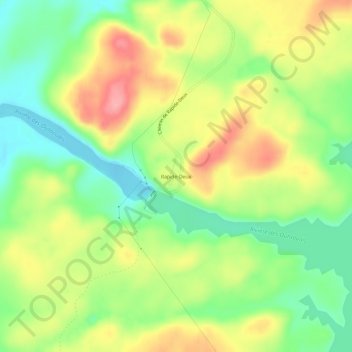 Carte topographique Rapide-Deux, altitude, relief