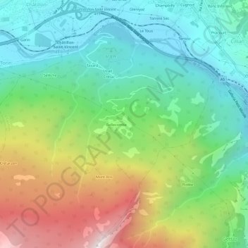 Carte topographique Pery, altitude, relief