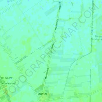 Carte topographique Zaadstukken, altitude, relief