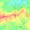 Carte topographique Les Quatres Routes, altitude, relief