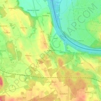 Carte topographique Kolomann, altitude, relief
