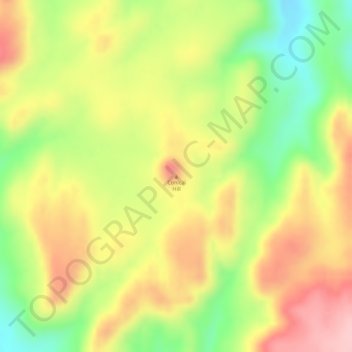 Carte topographique Conical Hill, altitude, relief