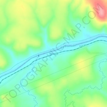 Carte topographique Tocadas, altitude, relief