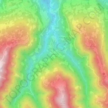 Carte topographique Cordellon, altitude, relief