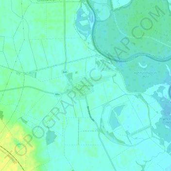 Carte topographique Zwerndorf, altitude, relief