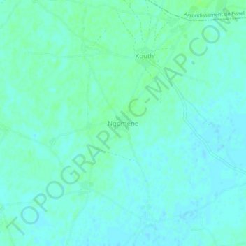 Carte topographique Ngomene, altitude, relief
