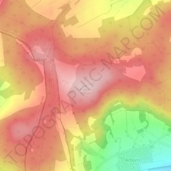 Carte topographique Knoten, altitude, relief