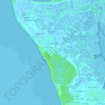 Carte topographique Bas Rhin, altitude, relief