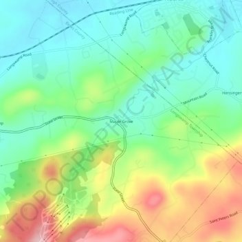 Carte topographique Maple Grove, altitude, relief