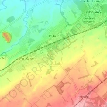 Carte topographique Hermand, altitude, relief