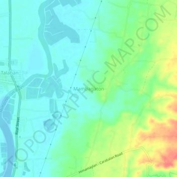 Carte topographique Mambagaton, altitude, relief