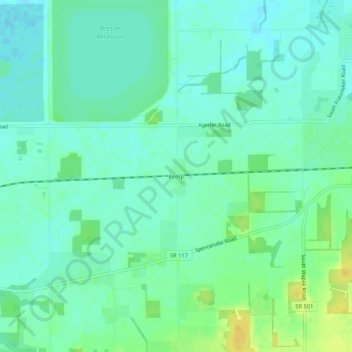 Carte topographique Kemp, altitude, relief