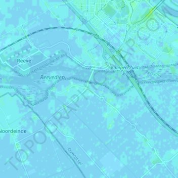 Carte topographique De Roskam, altitude, relief