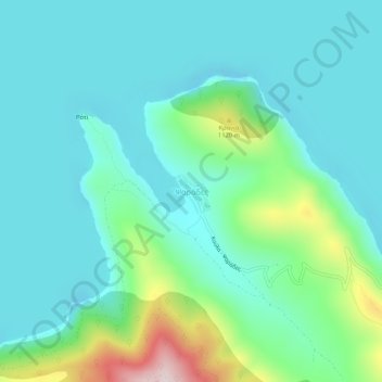 Carte topographique Psarades, altitude, relief