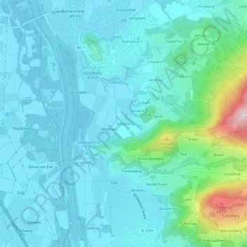 Carte topographique Schlecht, altitude, relief