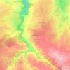 Carte topographique Les Fontaines, altitude, relief