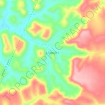 Carte topographique Sabonete, altitude, relief