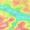 Carte topographique Blaydon on Tyne, altitude, relief