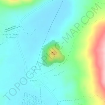 Carte topographique Cerro El Conejo, altitude, relief