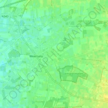 Carte topographique Nijstad, altitude, relief