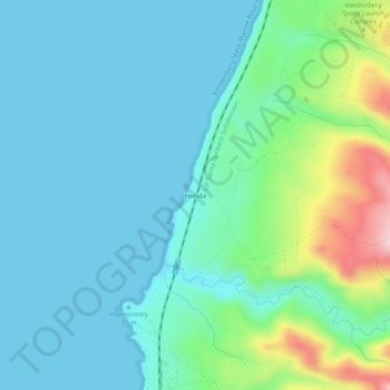 Carte topographique Honda, altitude, relief
