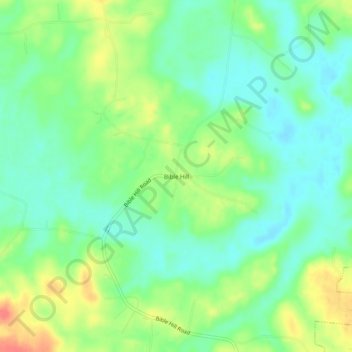 Carte topographique Bible Hill, altitude, relief