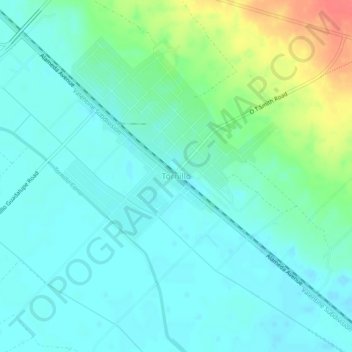 Carte topographique Tornillo, altitude, relief